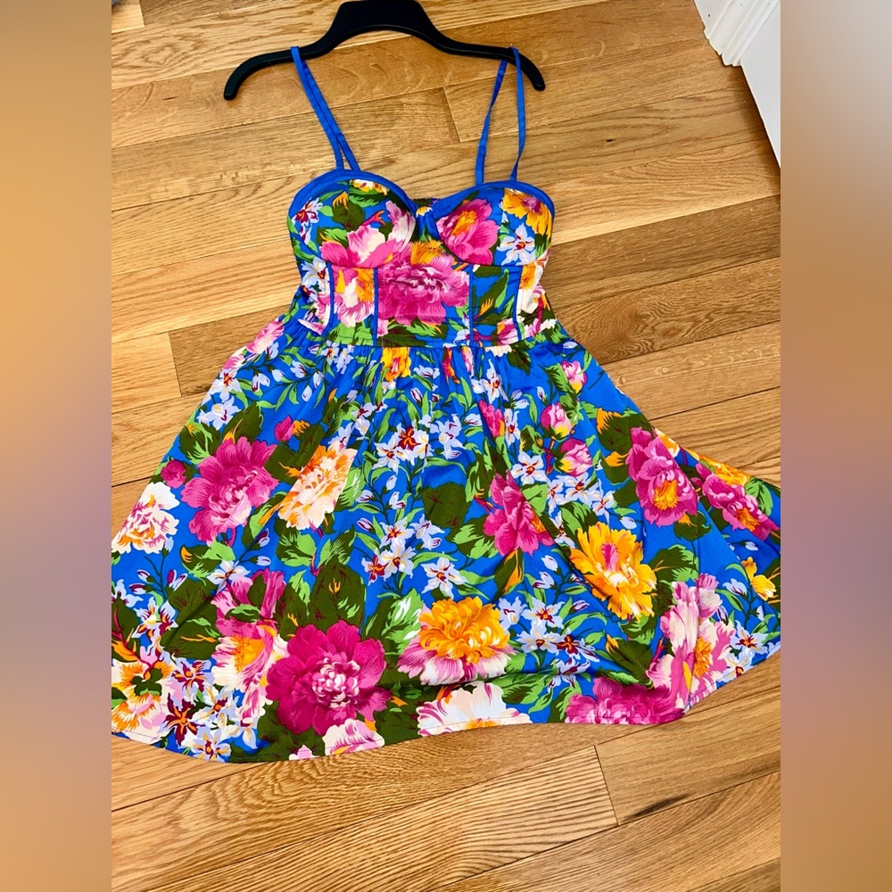 Blue Floral Summer Dress